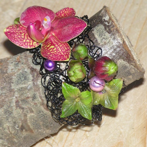 Armband met orchidee