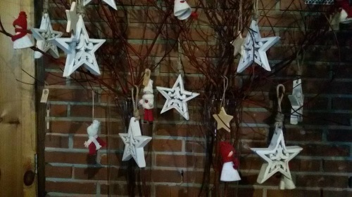 Kerstdecoraties poppetjes en sterretjes